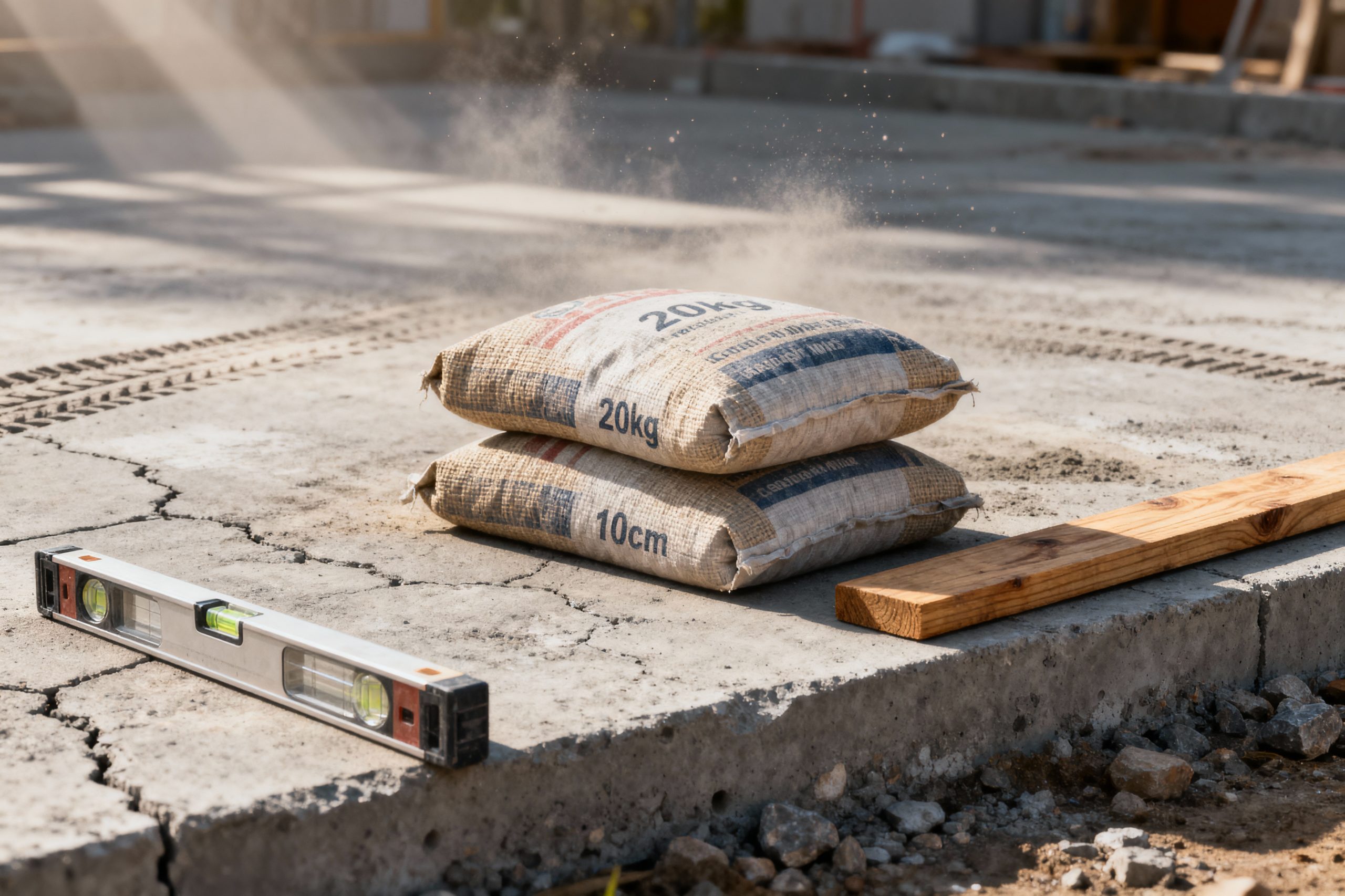combien de sacs de béton tout prêt pour 1m2