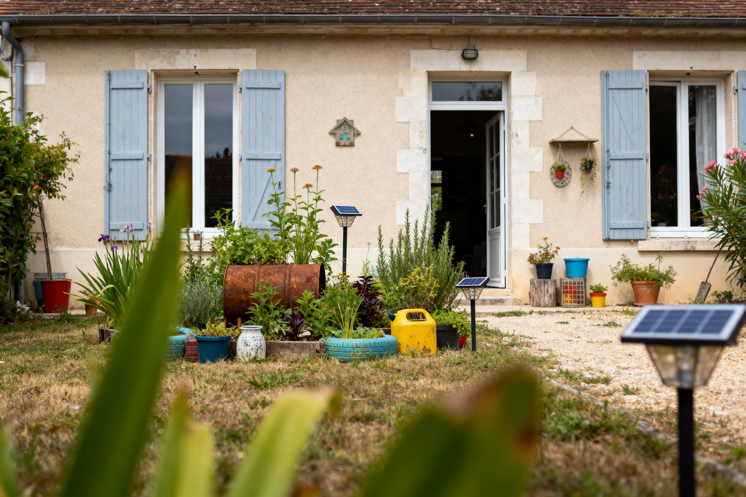 aménagement devant maison pas cher