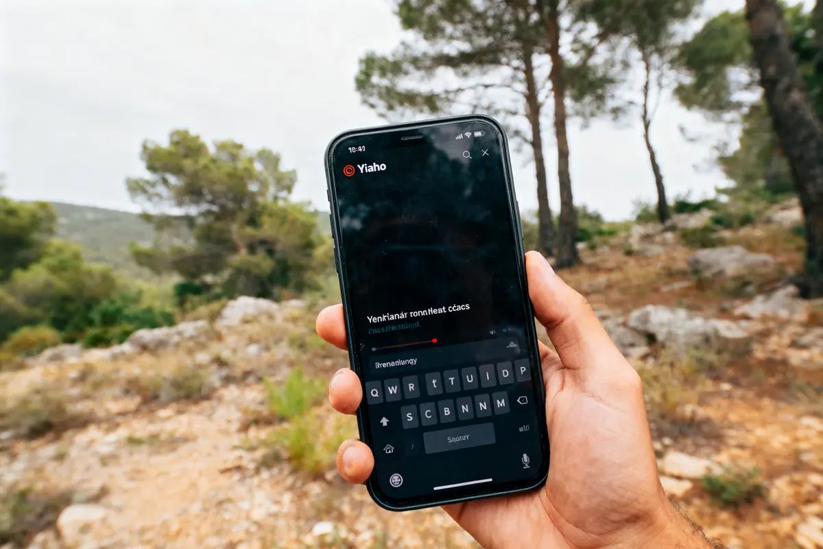 pexels-michal-pech-213601-757318 (1) Personne tenant un smartphone en forêt, écran affichant une application, arbres en arrière-plan flou.
