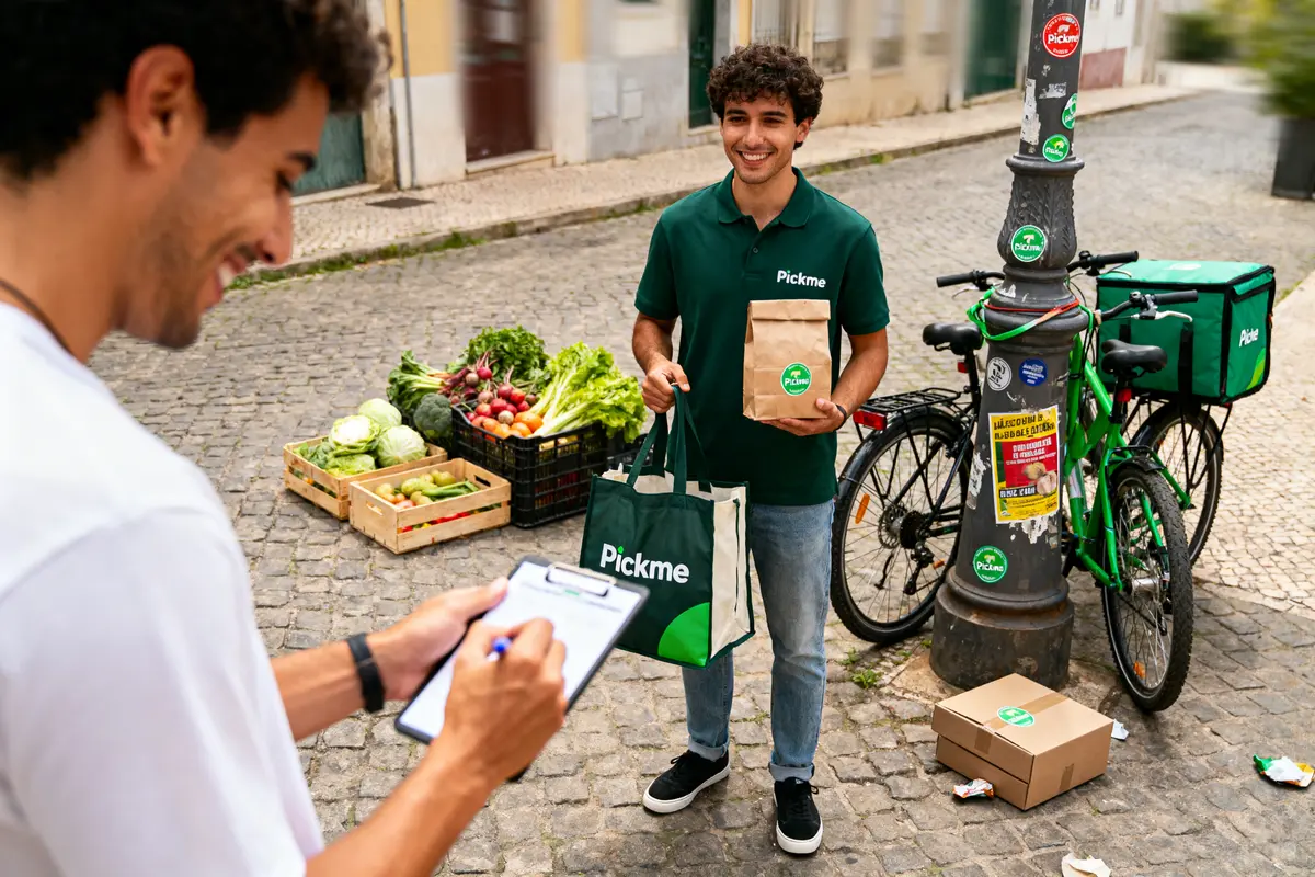 pexels-michal-pech-213601-757318 (1) Deux hommes interagissent lors d'une livraison de courses sur une rue pavée, avec vélo et légumes.